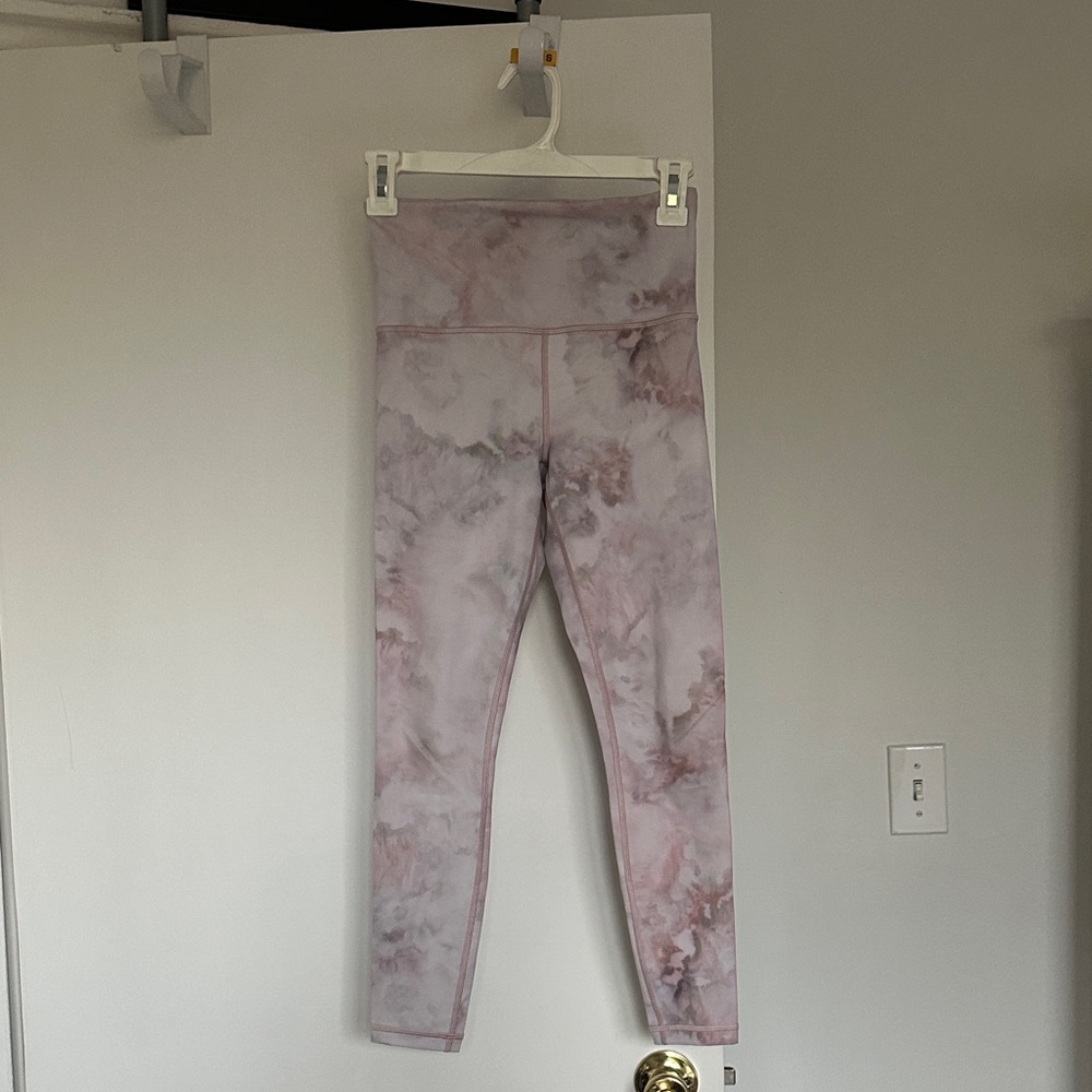 Athleta Pink Tie-Dye Leggings